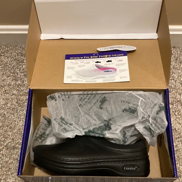 LANDAU “FOOTWEARx” Black NURSES SHOES w/ Antibacterial Lining; NIB Size W5/ M4 - Picture 6 of 14